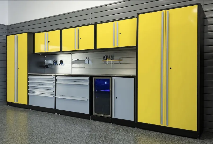 Fusion Plus cabinets with yellow doors